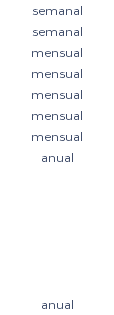 semanal semanal mensual mensual mensual mensual mensual anual anual