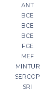 ANT BCE BCE BCE FGE MEF MINTUR SERCOP SRI 