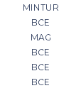 MINTUR BCE MAG BCE BCE BCE