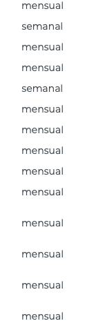 mensual semanal mensual mensual semanal mensual mensual mensual mensual mensual mensual mensual mensual mensual 